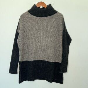 Eileen Fisher Yak Wool Cowl Neck Boxy Sweater Size Medium
